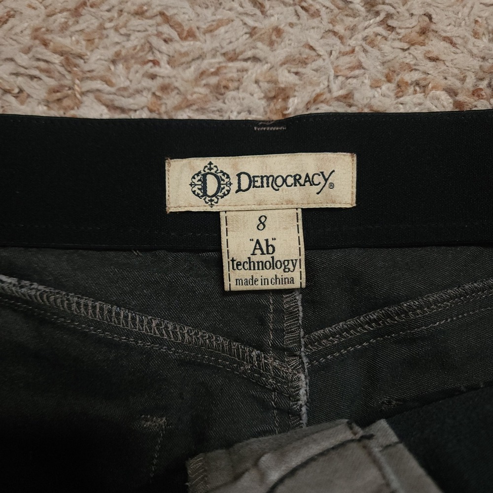 Democracy Pants Women 8 Brown Ab Technology Slim Ankle Zipper Pockets Mid Rise